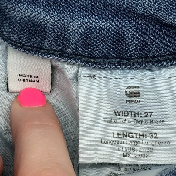 G-Star Raw  3301 High Skinny Jeans in Light Wash aged indigo size 27 waist 32L - Picture 9 of 16